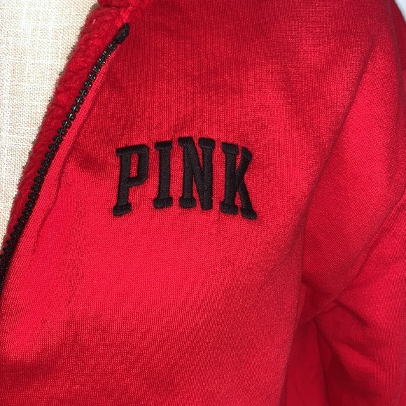 New! VS Pink Reversible Sherpa Hoodie/Jacket - Picture 2 of 10